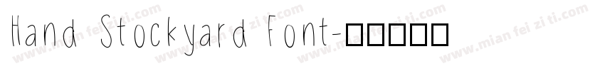Hand Stockyard Font字体转换